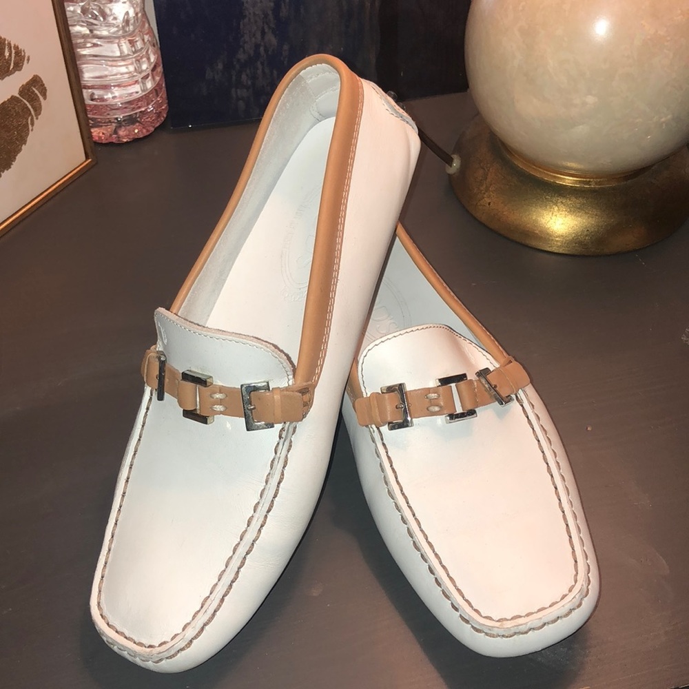 White and Tan Tod’s
